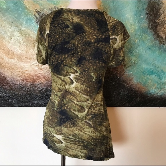 One September army green patterned  top - Picture 4 of 4